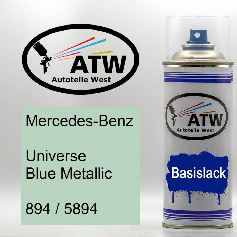 Mercedes-Benz, Universe Blue Metallic, 894 / 5894: 400ml Sprühdose, von ATW Autoteile West.
